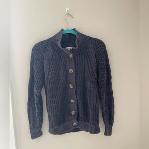 Garnet Hill Deep Purple Women's Cardigan